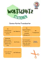 Vorschau - Spiele - Domino-Karten Fremdwörter - Deckblatt