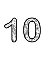 Vorschau - Mal- und Bastelvorlagen - Ausmalbilder Zahlenraum 10 (Zahl 1 bis 10) - Mathematik - Seite 1