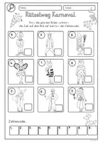 Vorschau - Spiele - Lernweg Karneval, Fasching Nichtleser, Vorschule, Förderschule, - Seite 3