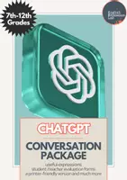 Vorschau - Arbeitsblätter - ChatGPT- Middle/High School Conversation Package - Deckblatt