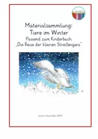 Vorschau - Spiele - Materialpaket: Tiere im Winter (auch passend zum Kinderbuch "Die Reise der kleinen Streifengans" - Deckblatt