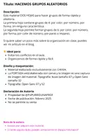 Vista previa - Para docentes: organización, planificación y formación - Agrupaciones aleatorias - página 1