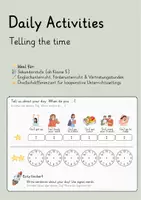 Vorschau - Arbeitsblätter - Daily Activities and Telling the Time - Simple Present - Deckblatt