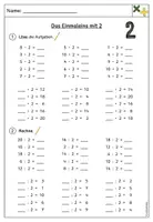 Vorschau - Arbeitsblätter - Einmaleins: Übungsblätter - die Einmaleinsreihen (Klasse 2-3) - Seite 3