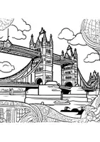 Vorschau - Mal- und Bastelvorlagen - England Ausmalbilder London Fensterbilder Big Ben Bilder ausmalen - Seite 3