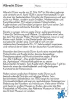 Vorschau - Arbeitsblätter - Albrecht Dürer Infotext mit Fragen - Seite 2