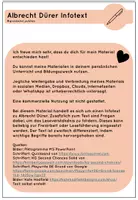 Vorschau - Arbeitsblätter - Albrecht Dürer Infotext mit Fragen - Seite 1