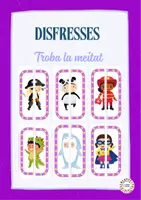 Vista previa - Tarjetas / Manipulativos - Disfresses: troba la meitat - Portada