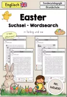 Vorschau - Arbeitsblätter - Easter Ostern Arbeitsblatt Suchsel differenziert - Englisch - Deckblatt