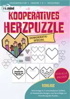 Vorschau - Mal- und Bastelvorlagen - Kooperatives Poster | Flexibles Herzpuzzle | Demokratie für deinen Unterricht - Deckblatt