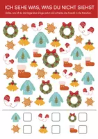 Vorschau - Arbeitsblätter - Weihnachts-Lernblätter für Kita und Vorschule - Seite 1