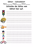 Vorschau - Arbeitsblätter - GRATIS - Diktat Thema Straßenverkehr - DaZ/DaF, Deutsch (Klasse 1 bis 4) - Seite 2