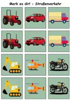 Vorschau - Arbeitsblätter - Merk es dir Straßenverkehr (Bild-Bild) - DaZ/DaF, Deutsch (Klasse 1 bis 4) - Seite 2