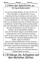 Vorschau - Arbeitsblätter - Straßenverkehr Leseverstehen und Wortschatz - DaZ/DaF, Deutsch, Sachunterricht - Seite 2
