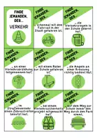 Vorschau - Arbeitsblätter - Mitschüler Bingo Straßenverkehr - DaZ/DaF, Deutsch (Klassenspiel) - Finde jemanden, der… - Seite 1