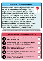 Vorschau - Arbeitsblätter - Wendekarten/Lesekarten Straßenverkehr - DaZ/DaF, Deutsch - Seite 1