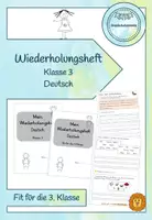 Vorschau - Arbeitsblätter - Wiederholungsheft/Übungsheft Klasse 3 Deutsch (Fit für die 4.Klasse) - Deckblatt