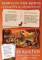 Vorschau - Arbeitsblätter - Antikes Rom - Romulus und Remus - Lesekette - Lückentext - Deckblatt
