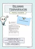 Vorschau - Stundenentwürfe - Tierversuche - Wir oder das Tier? (Unterrichtsbesuch) - Deckblatt