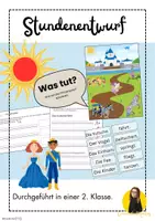 Vorschau - Stundenentwürfe - Unterrichtsentwurf Einführung Verben - Land der Wortarten Kl. 2 - Deckblatt