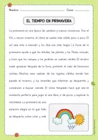 Vista previa - Hojas de trabajo - Primavera: 10 textos + comprensión lectora (Lengua) - página 3