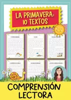 Vista previa - Hojas de trabajo - Primavera: 10 textos + comprensión lectora (Lengua) - Portada