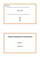Vorschau - Anderer Materialtyp - Aufgaben zur mündlichen Abschlussprüfung in Mathematik - Wurzelterme und Potenzen - Seite 3