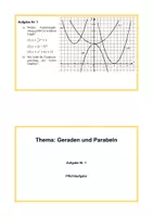 Vorschau - Anderer Materialtyp - Aufgaben zur mündlichen Abschlussprüfung in Mathematik - Geraden und Parabeln - Seite 3