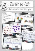 Vorschau - Präsentationen/Tafelbilder - Zahlen bis 20 - Präsentation mit Übungen - Deckblatt