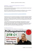 Vorschau - Unterrichtsreihen - Lernen mit Uwe: Deutsch-Test für den Beruf C1 DTB C1 27 Modelltest BAMF Sprechen I soziale Medien - Deckblatt