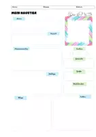 Vorschau - Arbeitsblätter - Haustier Vortrag - Deckblatt