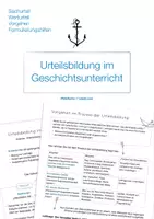 Vorschau - Arbeitsblätter - Urteilsbildung im Geschichtsunterricht - Sach- und Werturteil - Deckblatt