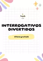Vista previa - Hojas de trabajo - Interrogativos divertidos + Bonus - página 1
