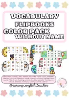 Vista previa - Tarjetas / Manipulativos - VOCABULARY FLIPBOOKS PACK COMPLETE (NO WORDS) - página 1