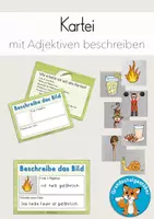 Vorschau - Spiele - Freiarbeitsmaterial mit Adjektiven beschreiben - Deckblatt