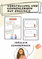 Vorschau - Arbeitsblätter - Englisch Vorstellen und einfache Gespräche - Deckblatt