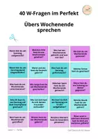 Vorschau - Unterrichtsreihen - W-Fragen: im Perfekt übers Wochenende sprechen - Seite 1