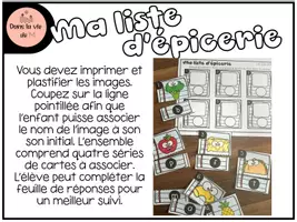 Aperçu - Préparation de séance / Séance complète - Ma liste d'épicerie Le son initial - Page 2
