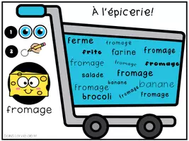 Aperçu - Apprentissages en autonomie - Mon panier d'épicerie Discrimination visuelle - Page 2