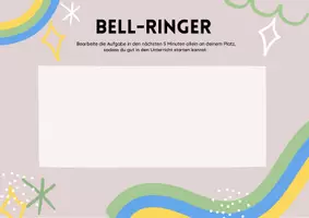 Vorschau - Arbeitsblätter - Bell-Ringer (Tafelbild und Poster) - Seite 1