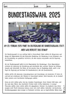 Vorschau - Arbeitsblätter - Bundestagswahl 2025 #demokratiestärken - Deckblatt