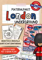 Vorschau - Arbeitsblätter - London | The Tube Dialogstunde & Wortschatz | Underground - Deckblatt