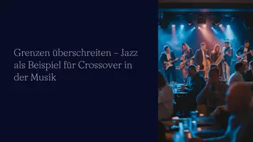 Vorschau - Fördermaterial/Inklusion - Präsentation: Grenzen überschreiten – Jazz als Beispiel für Crossover in der Musik als PDF und PowerPoint-Datei - Deckblatt