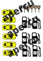 Aperçu - Apprentissages en autonomie - jeu mathématiques jusqu'à 6 "Gare ta voiture!" - Page 2
