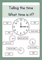 Vorschau - Arbeitsblätter - Materialpaket Telling the time - What time is it? - Deckblatt