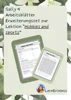 Vorschau - Arbeitsblätter - Sally 4 - Arbeitsblätter zur Lektion "Hobbies and sports" - Deckblatt