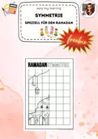 Vorschau - Arbeitsblätter - FREEBIE: Symmetrie Ramadan Islam Mathematik - Deckblatt