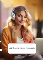 Vorschau - Fördermaterial/Inklusion - Lied: Reflexivpronomen im Akkusativ - Deckblatt