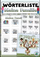 Vorschau - Arbeitsblätter - Wörterliste "Meine Familie" DaZ - Deckblatt