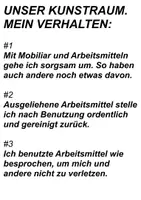 Vorschau - Poster - Aushang - Regeln im Kunstraum - Kunstunterricht - Seite 1